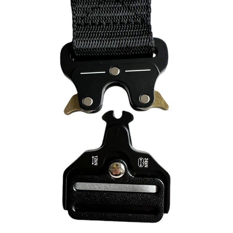 Custom Men's Tactical Nylon Belt with Zinc Alloy Buckle Personalized Fashion Leather Belt for Overalls Configuration