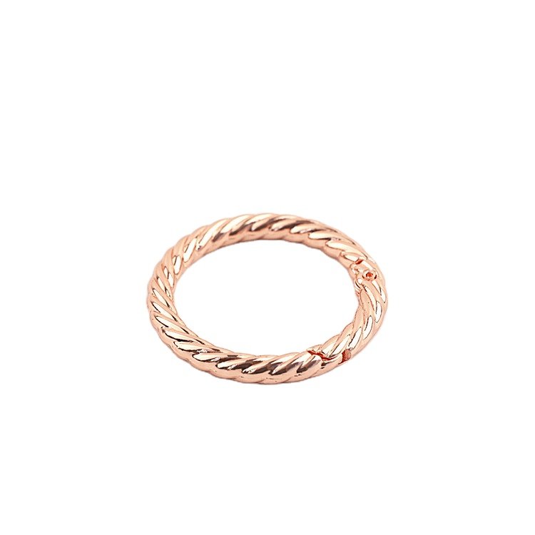 Twist Spring O Ring Openable Leather Bag Handbag Strap Buckle Connect Keyring Pendant Key Dog Chain Snap Clasp Clip Carabiner