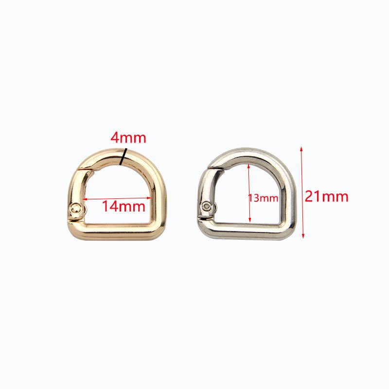 wholesale 1 Inch Metal Handbag Accessories open D Shape Spring Ring Buckle For Bag Strap