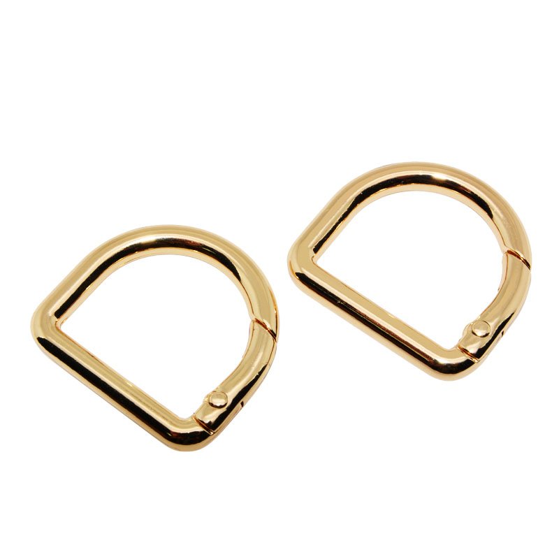wholesale 1 Inch Metal Handbag Accessories open D Shape Spring Ring Buckle For Bag Strap