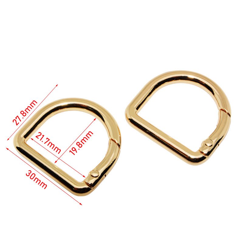 wholesale 1 Inch Metal Handbag Accessories open D Shape Spring Ring Buckle For Bag Strap