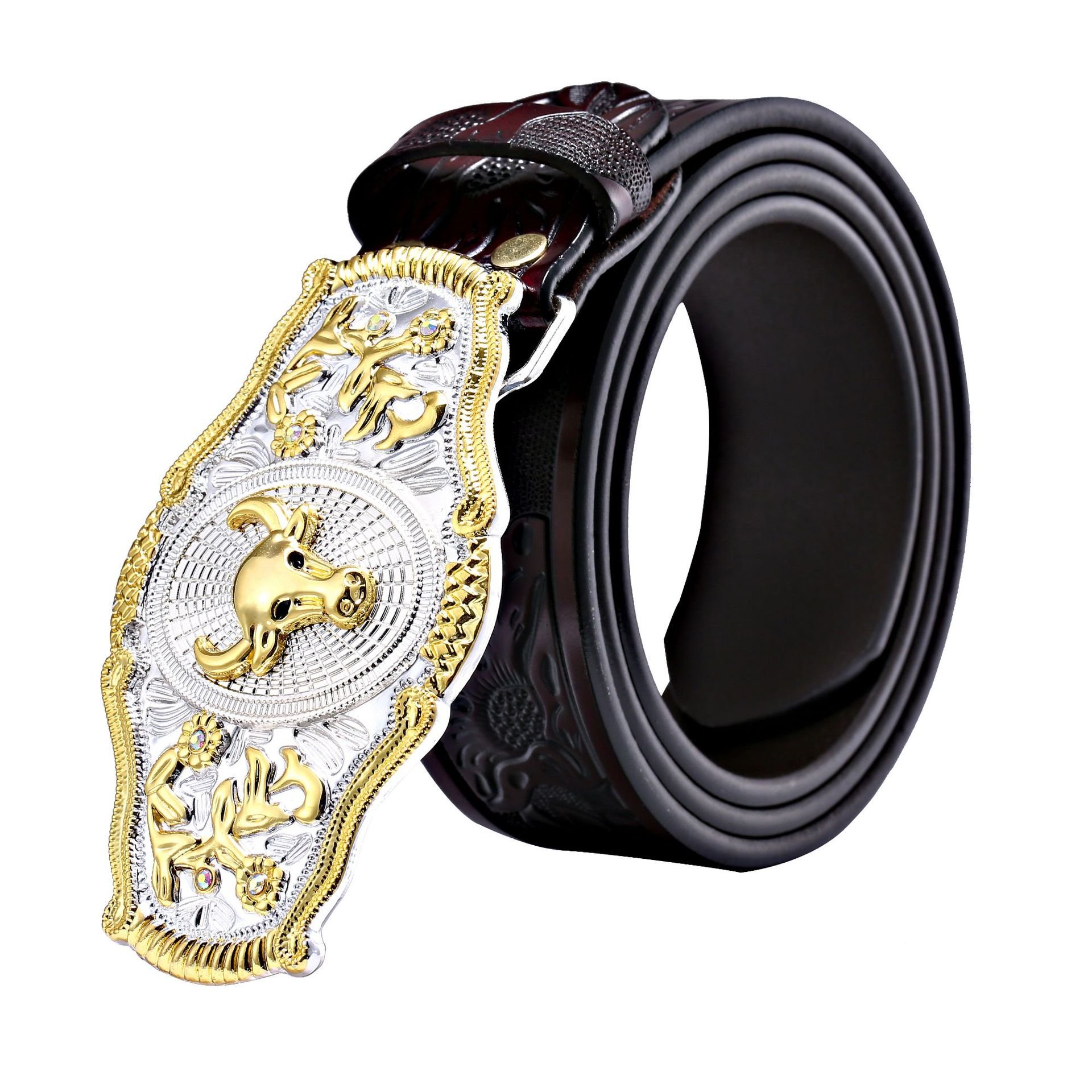 Factory Direct Belt Buckle Custom Vintage Western Cowboy Belt Buckle cowboy horse head bull head youth fashion belt buckle