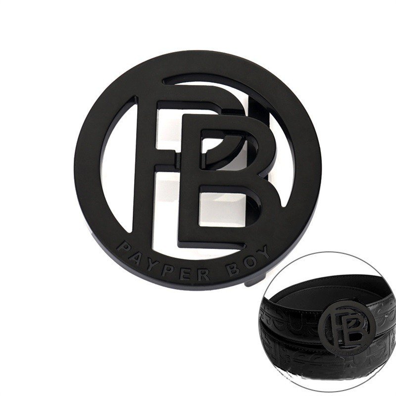 Wholesale 40mm size custom logo brass metal pin belt buckle for men cowboy western style belt buckle