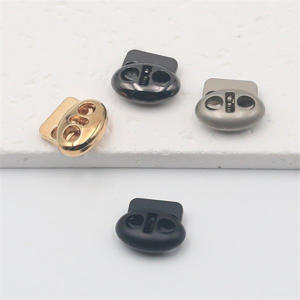 SAS Wholesale Adjustable Toggle Cord Stopper Metal Elastic Fixed Stopper Drawstring Lock Buckle For Garment