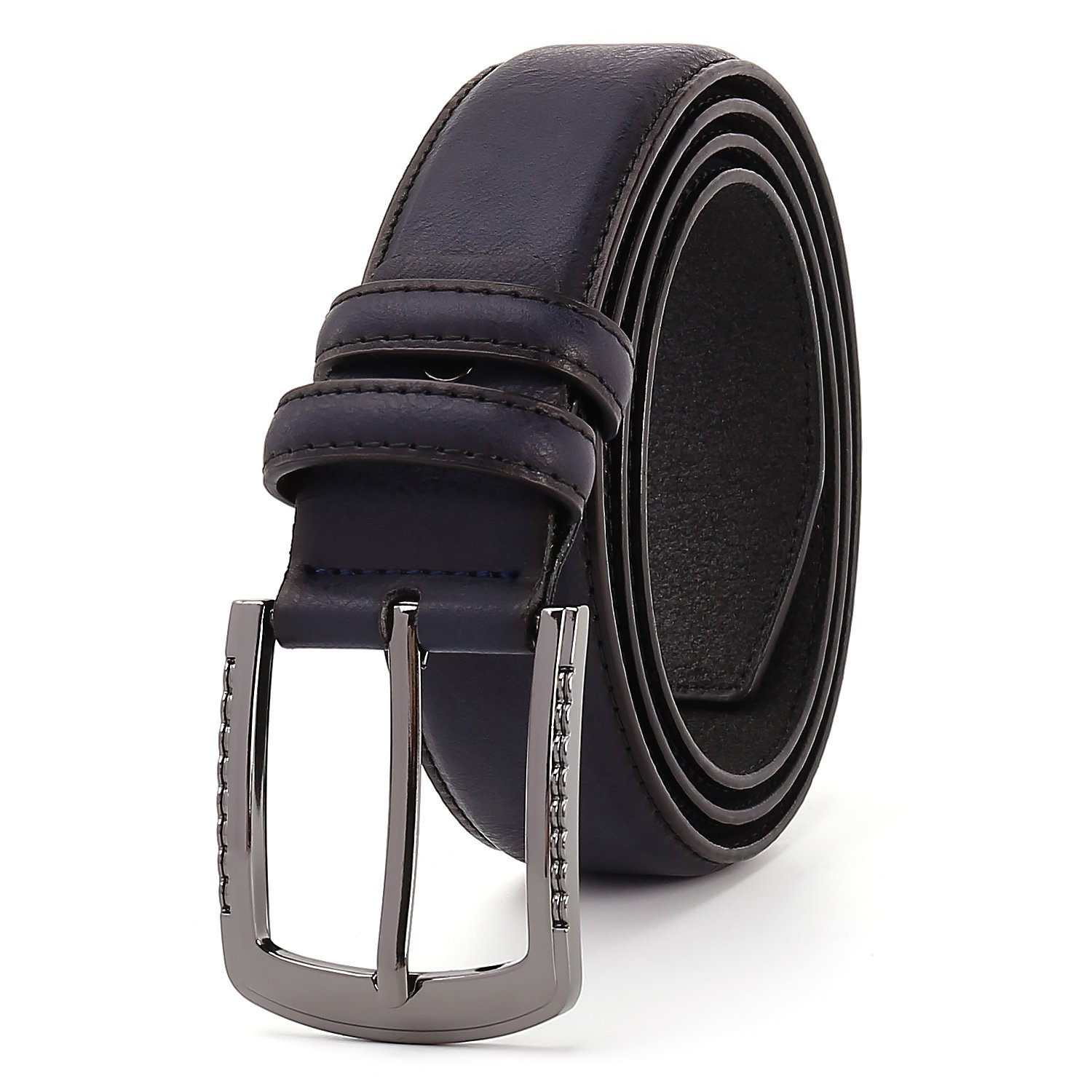 Custom Professional factory manufacturing men's pin buckle belt stitching design PU leather belt men