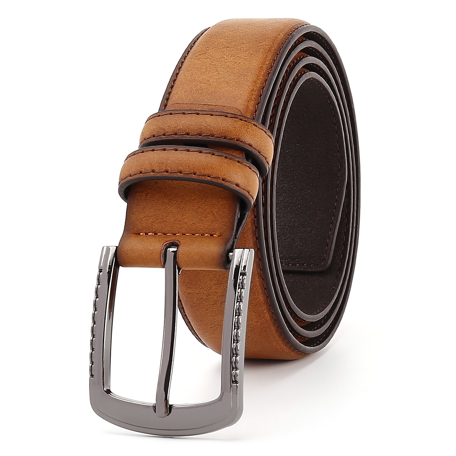 Custom Professional factory manufacturing men's pin buckle belt stitching design PU leather belt men