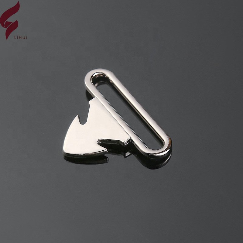 Lihui Strap Clips Metal Buckle Slide Adjustable Silver Shoulder Metal Belt Buckle For Backpack Luggage Bag Straps