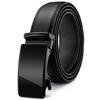 Custom New Adjustable Strong Casual Jeans Automatic Belt Buckle Fashion Business Men's Gift Black Belt Wholesale