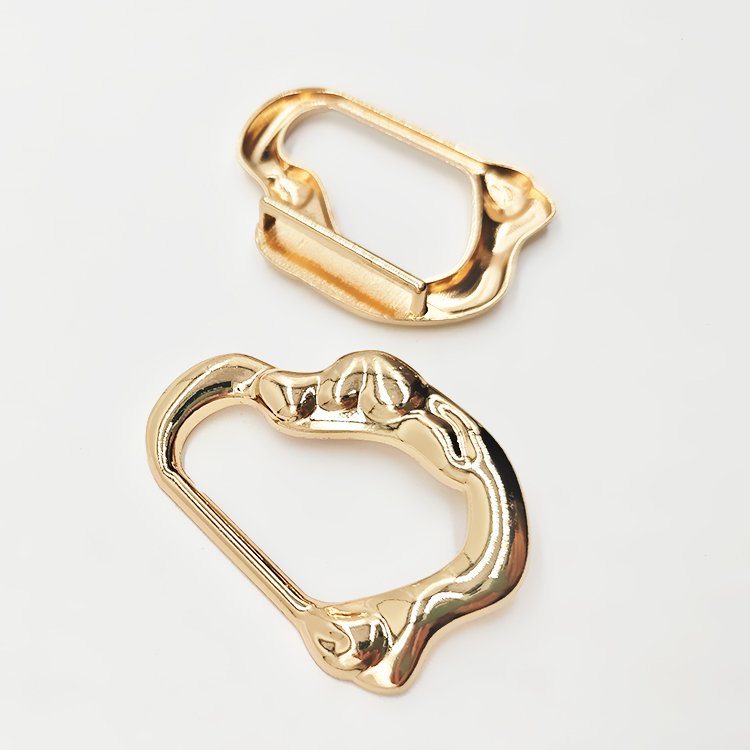 Custom Newest Designer Metal Zinc Alloy Tri-Glide Ring Ladies Garment Straps Buckle 30mm Luxuriant Gold Belt Buckle For Women