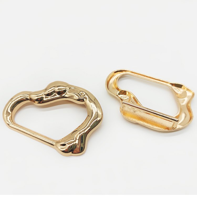 Custom Newest Designer Metal Zinc Alloy Tri-Glide Ring Ladies Garment Straps Buckle 30mm Luxuriant Gold Belt Buckle For Women
