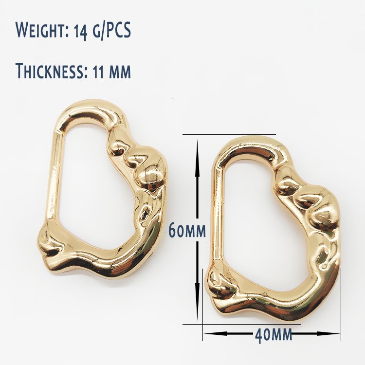 Custom Newest Designer Metal Zinc Alloy Tri-Glide Ring Ladies Garment Straps Buckle 30mm Luxuriant Gold Belt Buckle For Women