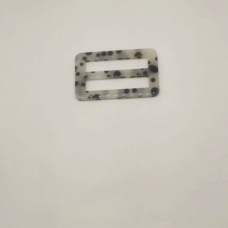 SR006 Wholesale Square Rectangle Acetate Acrylic Bikini Buckle Custom Abs Tortoise Shell Resin Plastic Belt Buckles For Garment