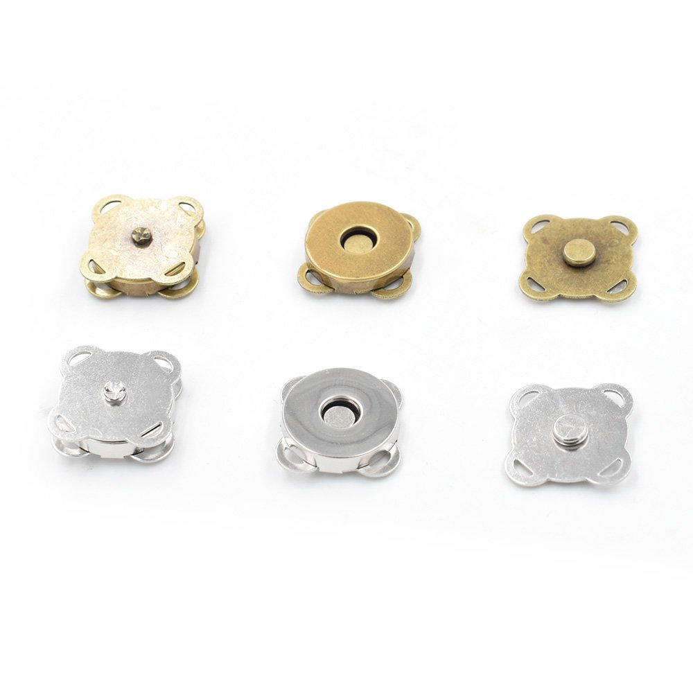 14/18 MM Snap Fastener Magnetic Button Strong Clasp Plum Blossom Shape Buttons Magnet Buckle Leather Rivets