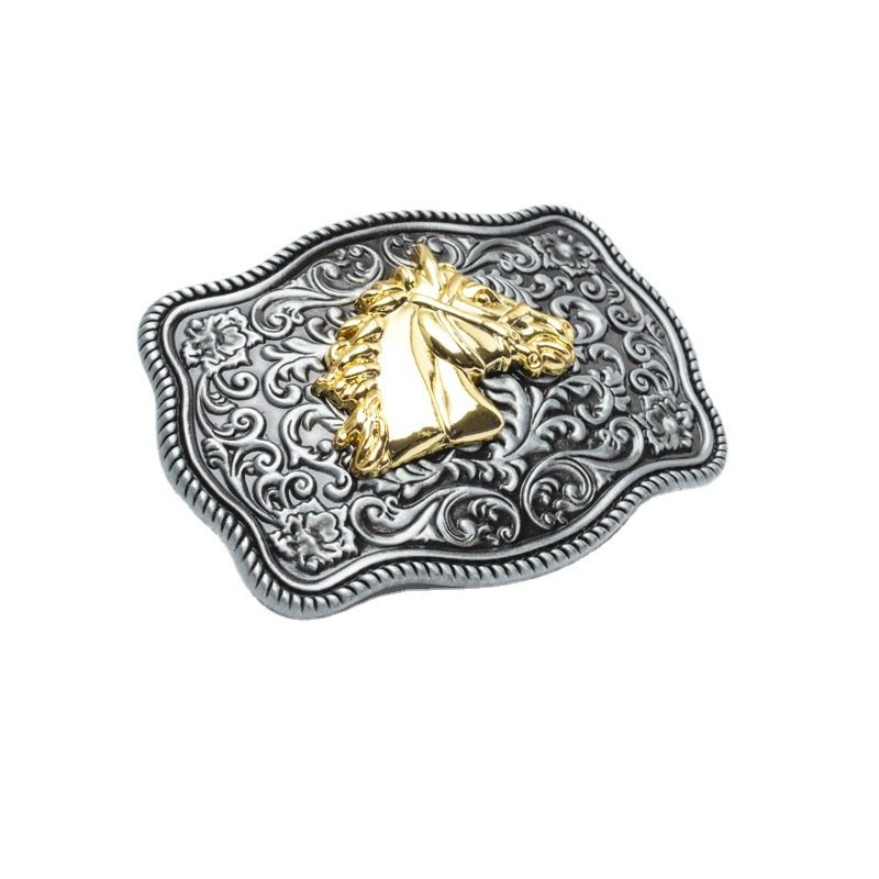 popular Horse head animal belt buckle fashion western cowboy plate belt buckle for men