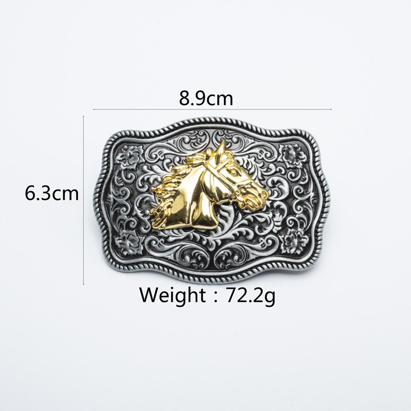 popular Horse head animal belt buckle fashion western cowboy plate belt buckle for men