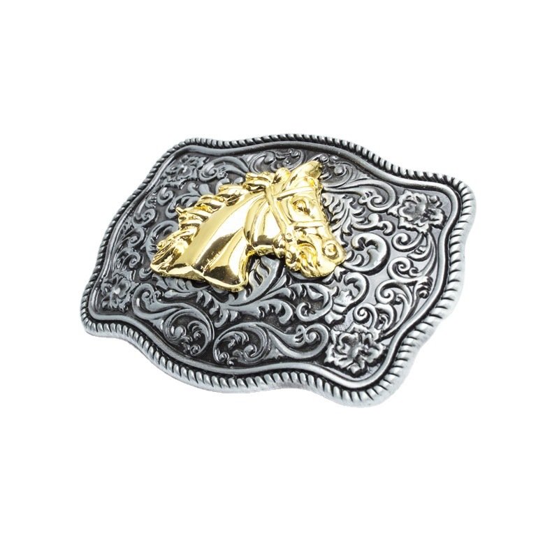 popular Horse head animal belt buckle fashion western cowboy plate belt buckle for men