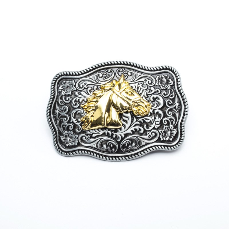 popular Horse head animal belt buckle fashion western cowboy plate belt buckle for men