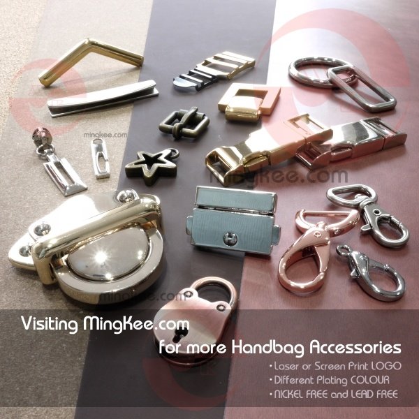 Leather Fabric Bag Accessories Handbag Parts Square Rectangular Lock Metal Bag Buckle