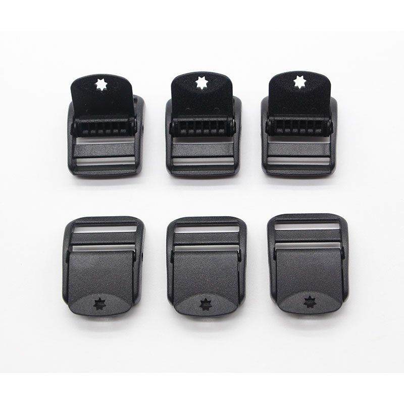 Factory Price 25mm Plastic Webbing Slider Buckles Black Ladder Adjustable Release Buckles for Backpack POM Accessory