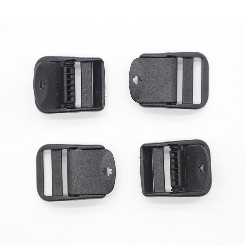 Factory Price 25mm Plastic Webbing Slider Buckles Black Ladder Adjustable Release Buckles for Backpack POM Accessory