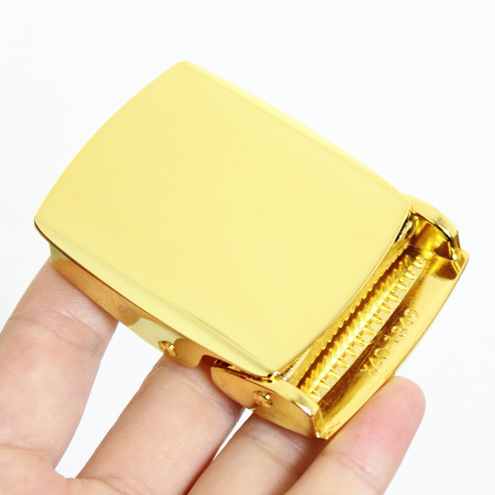 Factory Wholesale Gold Color Plain Blank Metal Canvas Buckle Smooth Tactical Alloy Webbing Belt Buckle