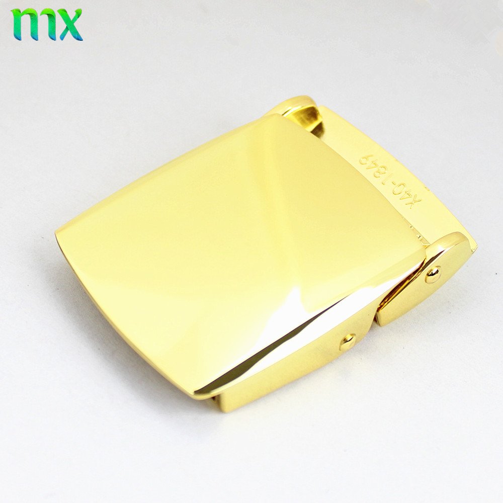 Factory Wholesale Gold Color Plain Blank Metal Canvas Buckle Smooth Tactical Alloy Webbing Belt Buckle