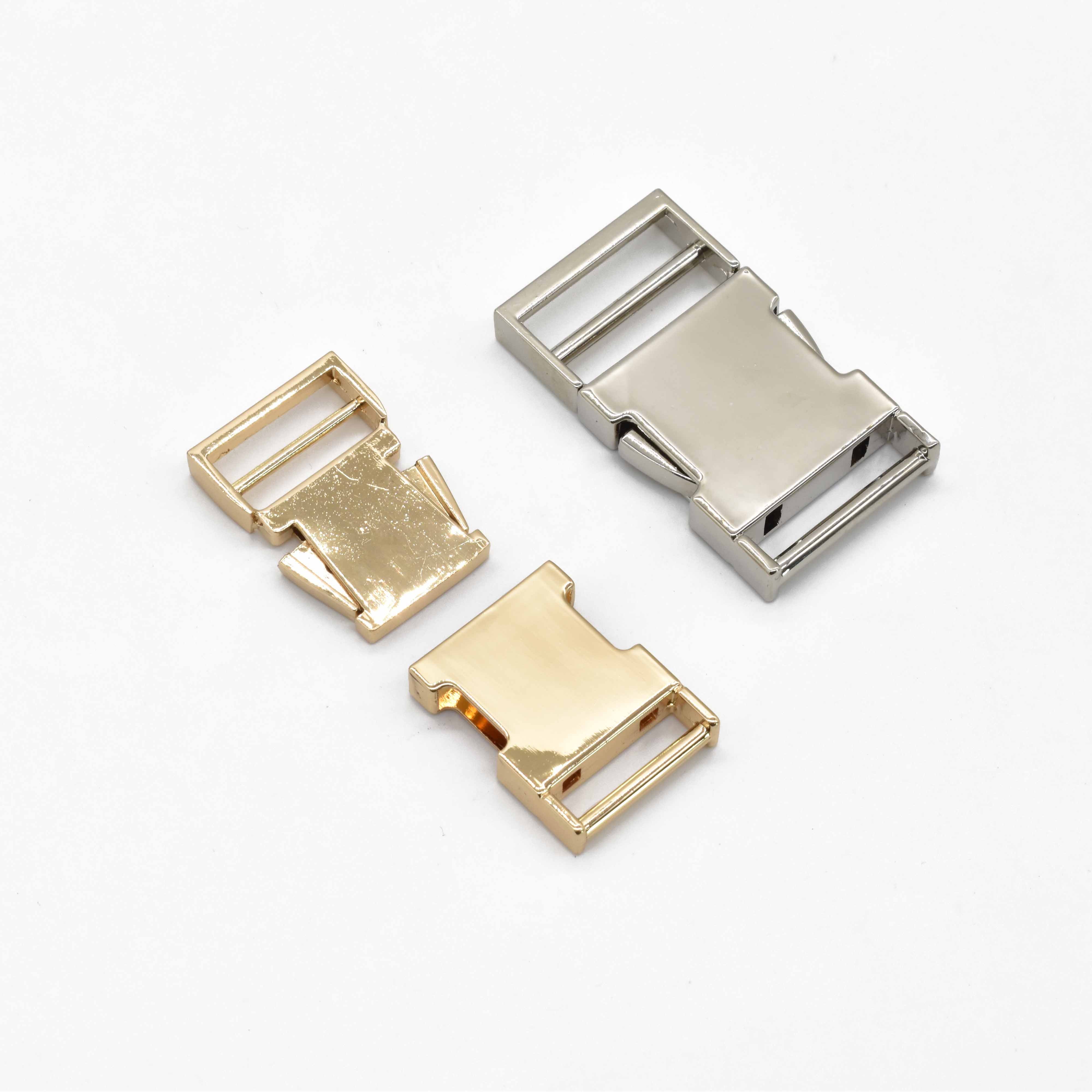 Custom Adjustable Belt Buckle Strap Usage Quick Release Metal Buckle 20mm 50mm Dog Collar Metal Buckle Hardware For Bag