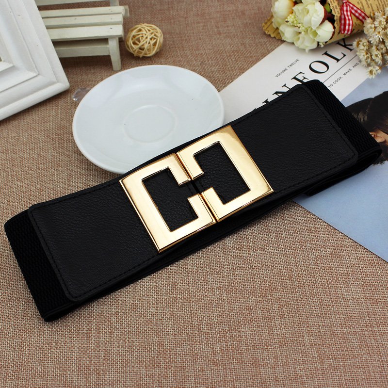 Famous Designer CC Belts For Woman Elastic Alloy Buckle Corset Belt For Dress Wholesale Ladies Belts