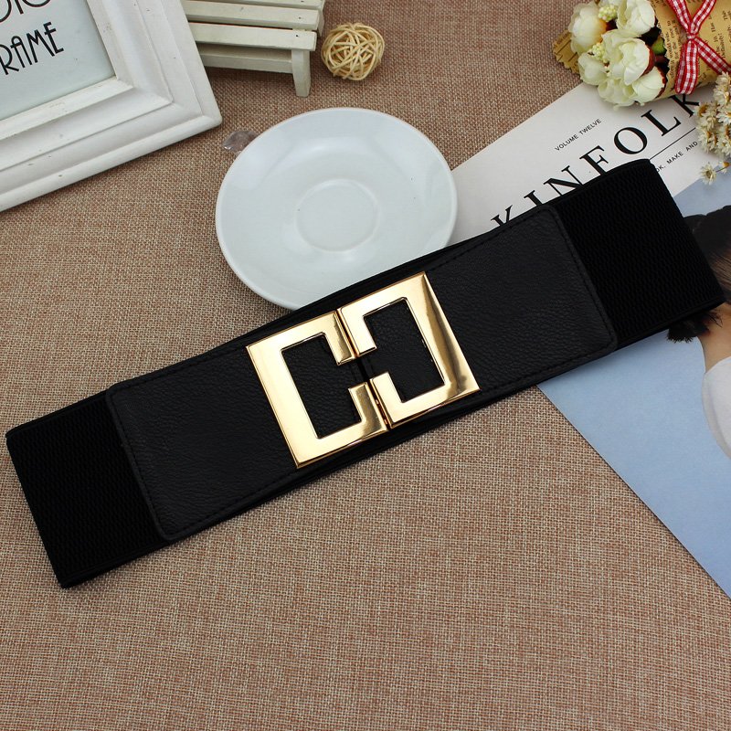 Famous Designer CC Belts For Woman Elastic Alloy Buckle Corset Belt For Dress Wholesale Ladies Belts