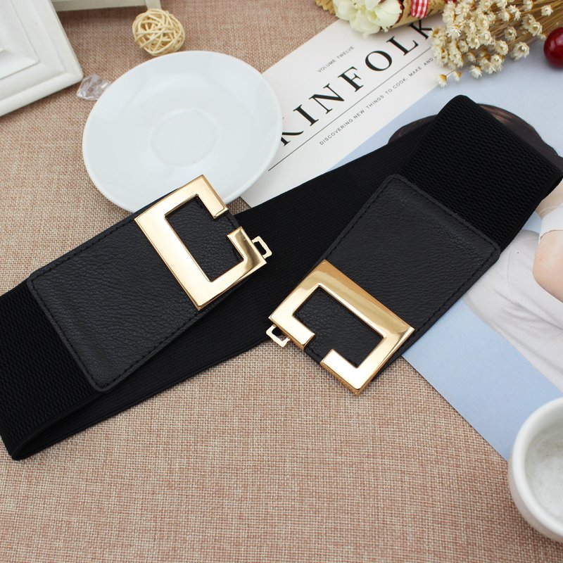 Famous Designer CC Belts For Woman Elastic Alloy Buckle Corset Belt For Dress Wholesale Ladies Belts