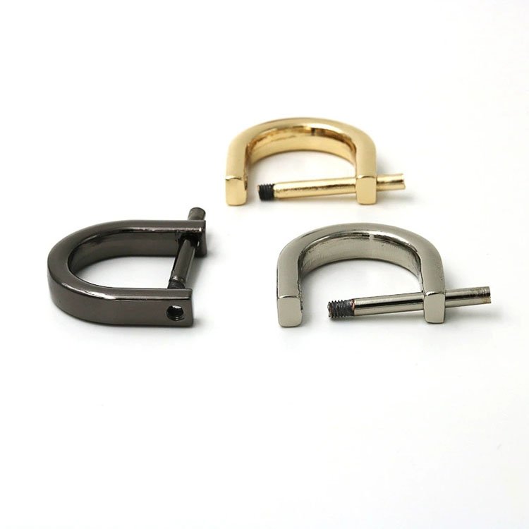 Wholesale hardware accessories D buckle stainless steel D ring alloy leather bag accessories Gold silver color