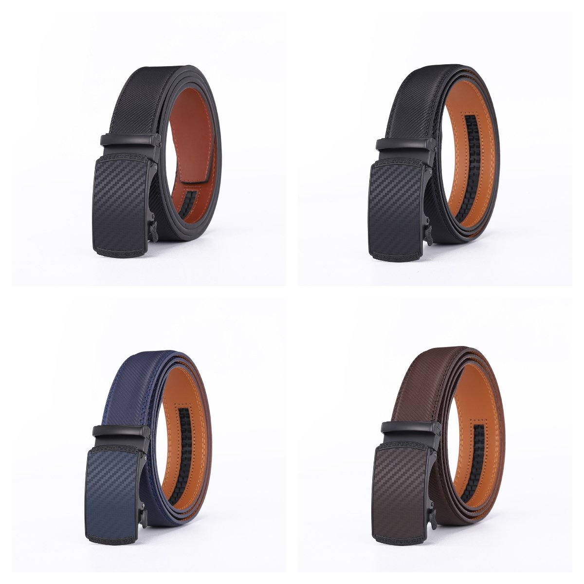 BTG Premium Automatic Leather Belt 3.5cm Automatic Buckle Premium Genuine Leather Belt Matching Automatic Buckle Belt Men