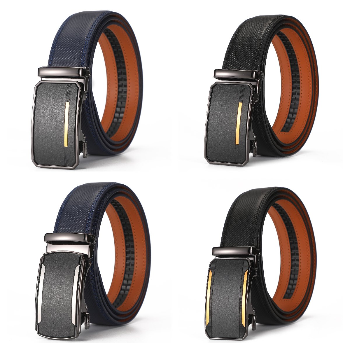 BTG Premium Automatic Leather Belt 3.5cm Automatic Buckle Premium Genuine Leather Belt Matching Automatic Buckle Belt Men