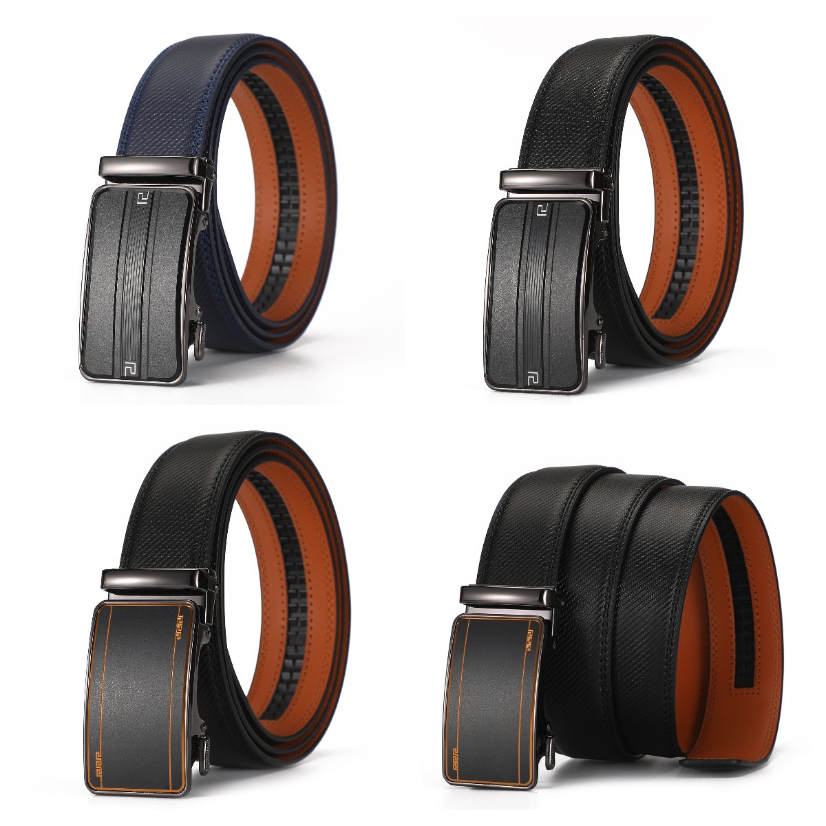 BTG Premium Automatic Leather Belt 3.5cm Automatic Buckle Premium Genuine Leather Belt Matching Automatic Buckle Belt Men
