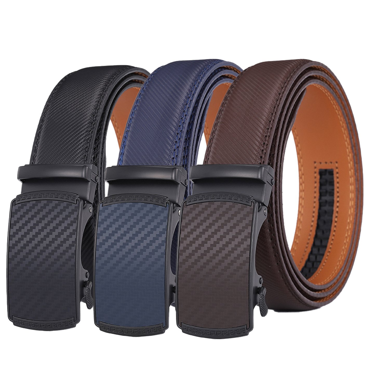 BTG Premium Automatic Leather Belt 3.5cm Automatic Buckle Premium Genuine Leather Belt Matching Automatic Buckle Belt Men