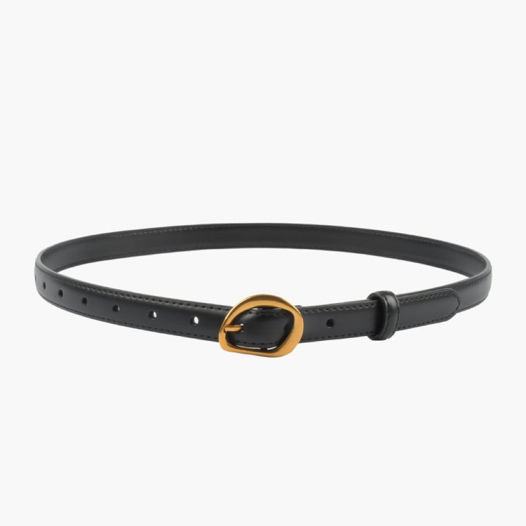 Cowhide Leather Belt For Women Handmade Gold Buckle Belts For Dress Needle buckle Genuine Leather Waist Belts