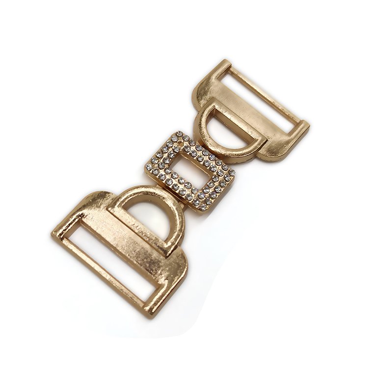 Customized Fashion Belt Clothing Luxury Golden Decorative Buckles Swimwear Accessories Metal Alloy Buckle Bikini Connect Buckle