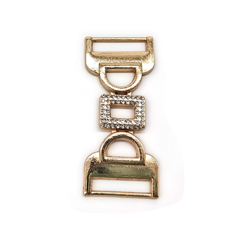 Customized Fashion Belt Clothing Luxury Golden Decorative Buckles Swimwear Accessories Metal Alloy Buckle Bikini Connect Buckle