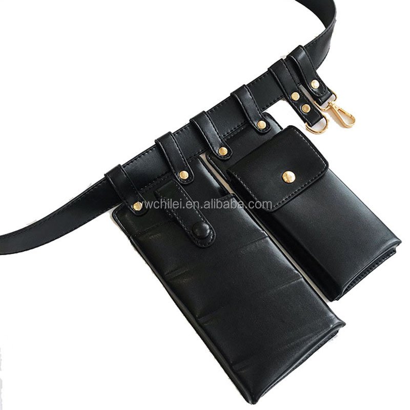 Women's Fashion pu leather Waist Bag Buckle Belt