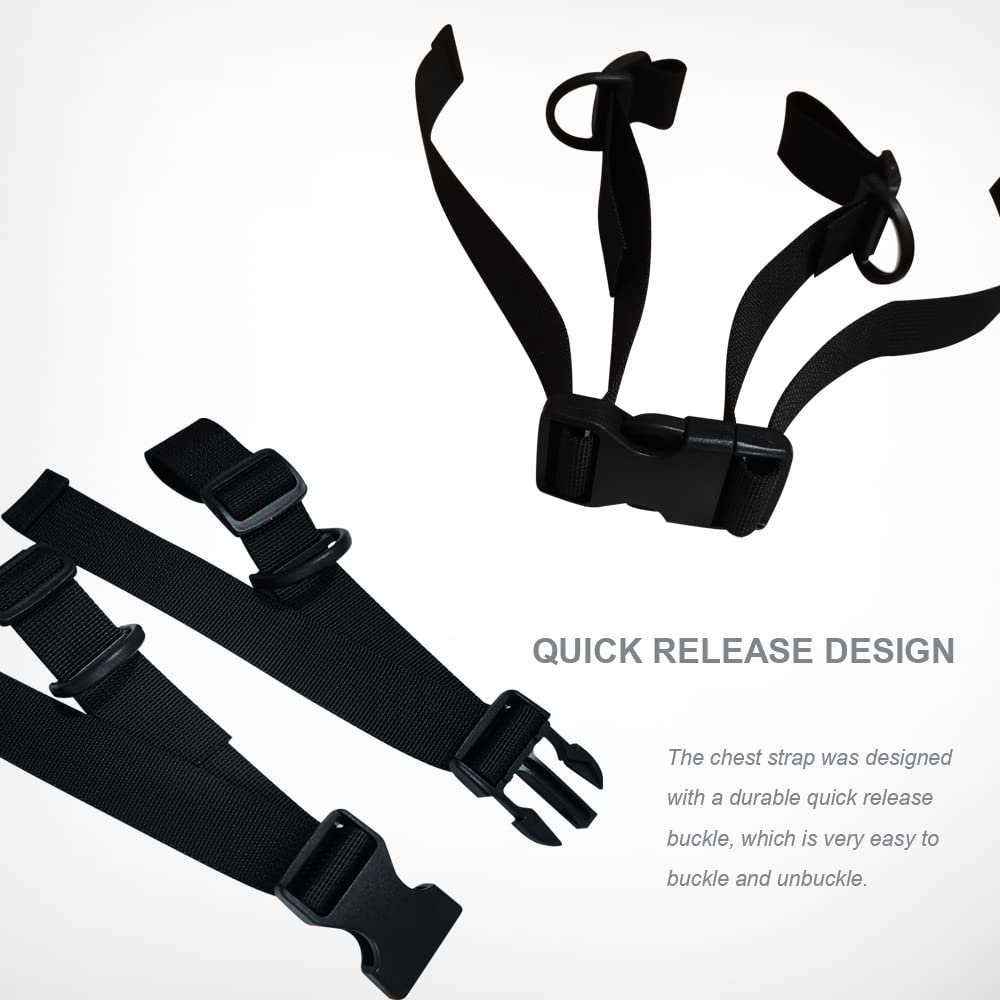 Backpack Chest Strap Heavy Duty Adjustable Hardness Backpack Sternum Strap Chest Belt with Quick Release Buckle with D-Ring