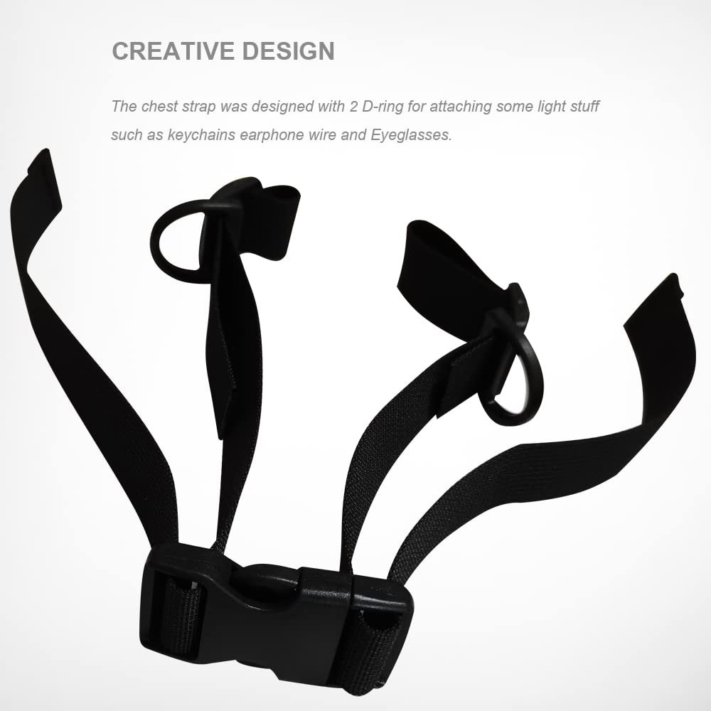 Backpack Chest Strap Heavy Duty Adjustable Hardness Backpack Sternum Strap Chest Belt with Quick Release Buckle with D-Ring