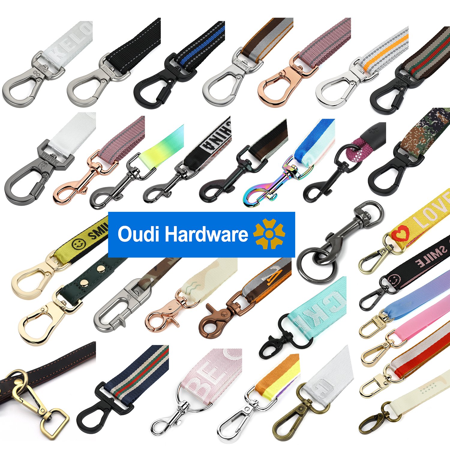 Zinc Alloy Spring Snap Hook Pet Buckle Swivel Clip Snap Hook For Dog Leash Heavy Duty dog Hook