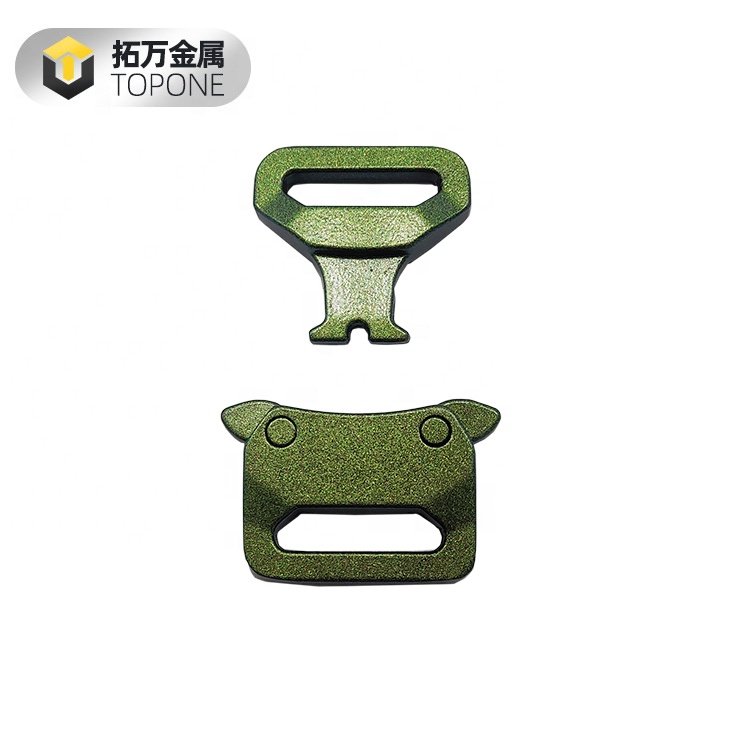 Fashion New Coloured Green Blue Zinc Alloy Pants Garment Buckle with Quick Release