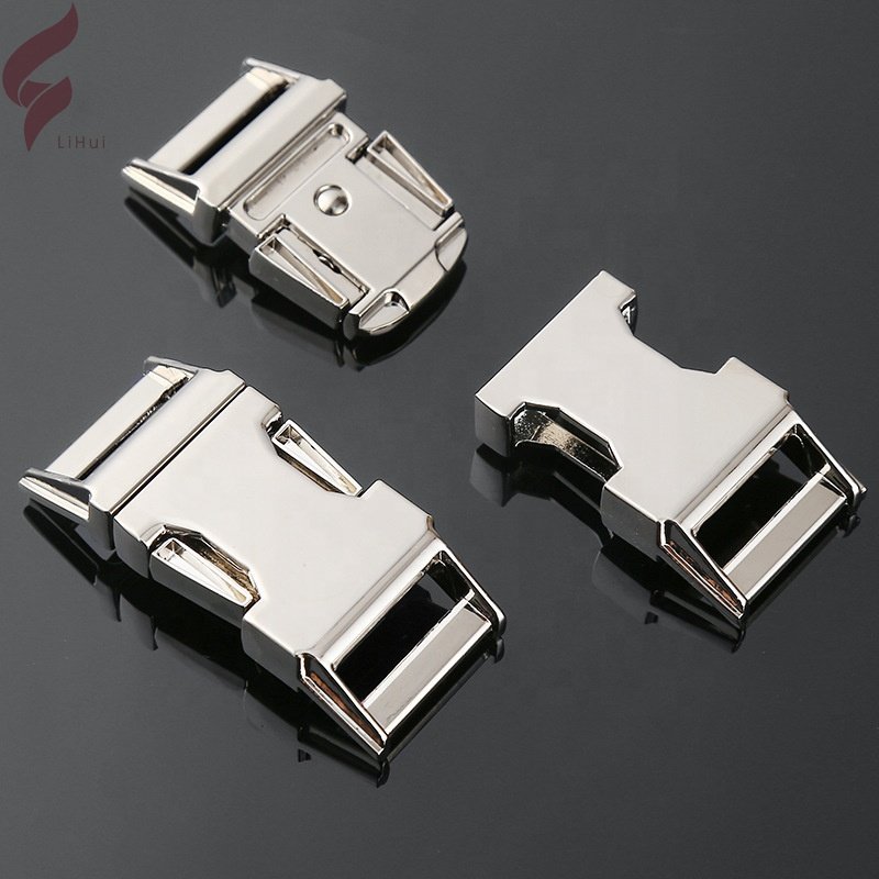 Lihui Wholesale Custom Logo Golden Quick Release Buckle Dog Collar Buckle Metal Men Buckles For Shoes Backpack