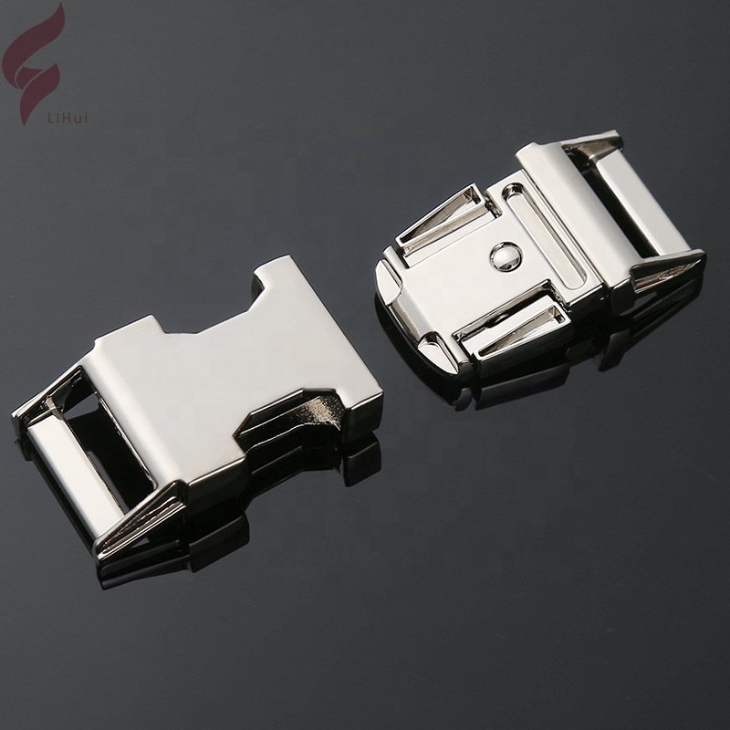 Lihui Wholesale Custom Logo Golden Quick Release Buckle Dog Collar Buckle Metal Men Buckles For Shoes Backpack