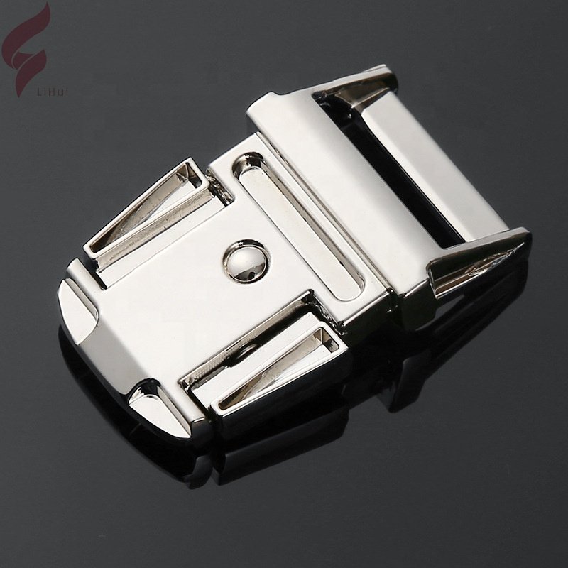 Lihui Wholesale Custom Logo Golden Quick Release Buckle Dog Collar Buckle Metal Men Buckles For Shoes Backpack