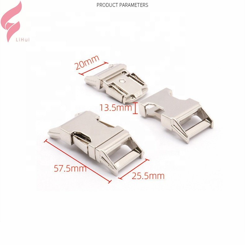 Lihui Wholesale Custom Logo Golden Quick Release Buckle Dog Collar Buckle Metal Men Buckles For Shoes Backpack