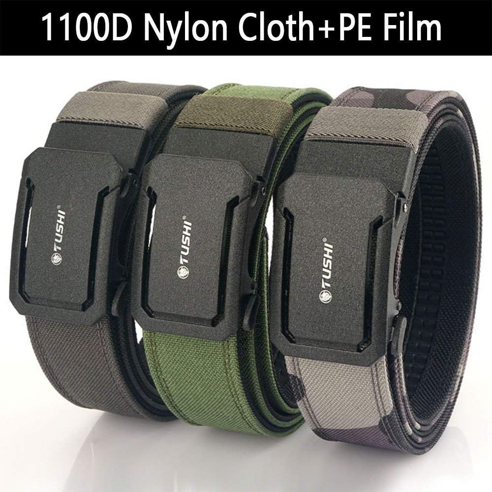 Webbing Factory in-stock Wholesale Outdoor Alloy Tactical Belt Men'S Canvas Belt Outdoor Training Hard Nylon Tactical Belt