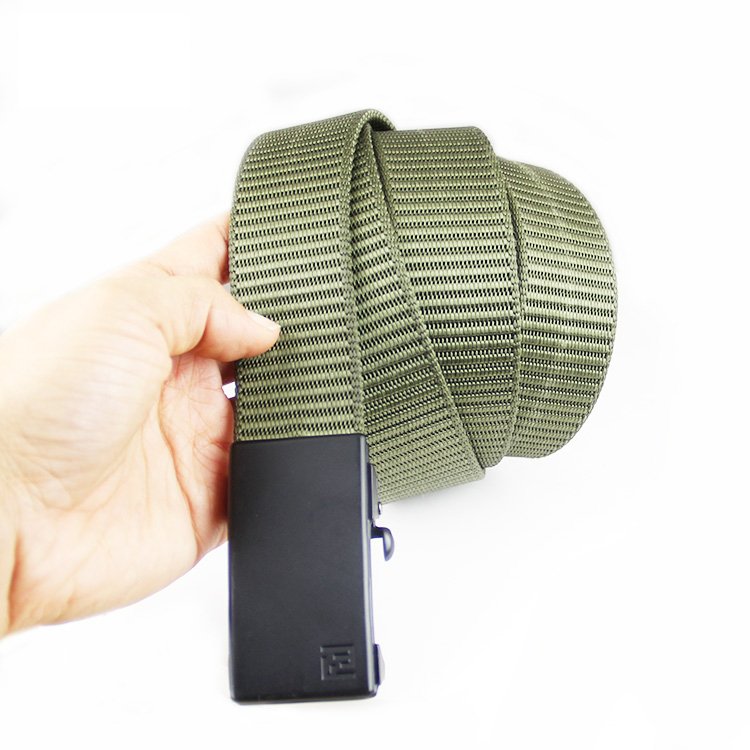 Nylon Ratchet Belts for Men, Mens Belts Casual with Automatic Buckle, No Holes Invisible Belt for Men