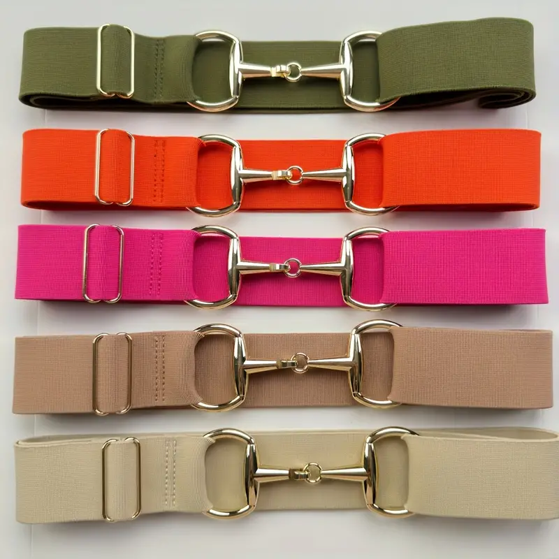 Solid Color 1.5inch Equestrian Belt Alloy Snaffle Bit Buckle